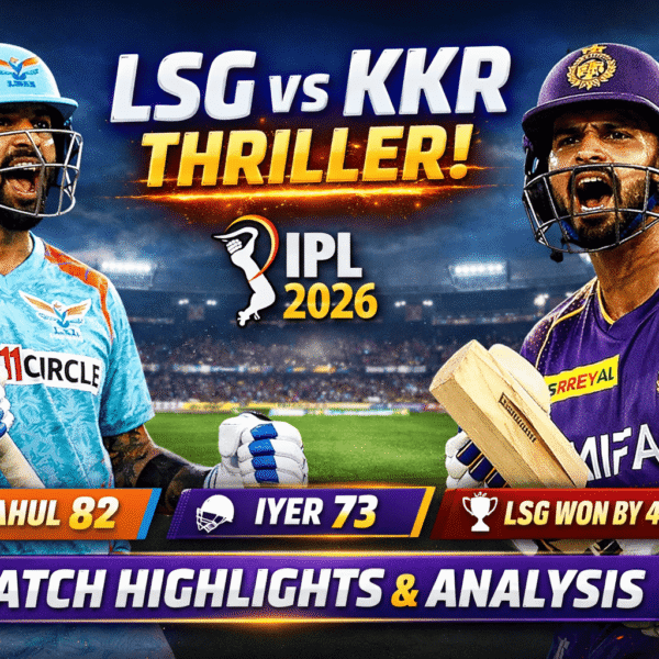 LSG vs KKR match 2026
