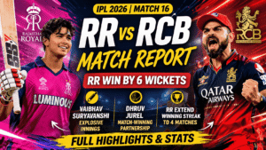 RR vs RCB Match 2026