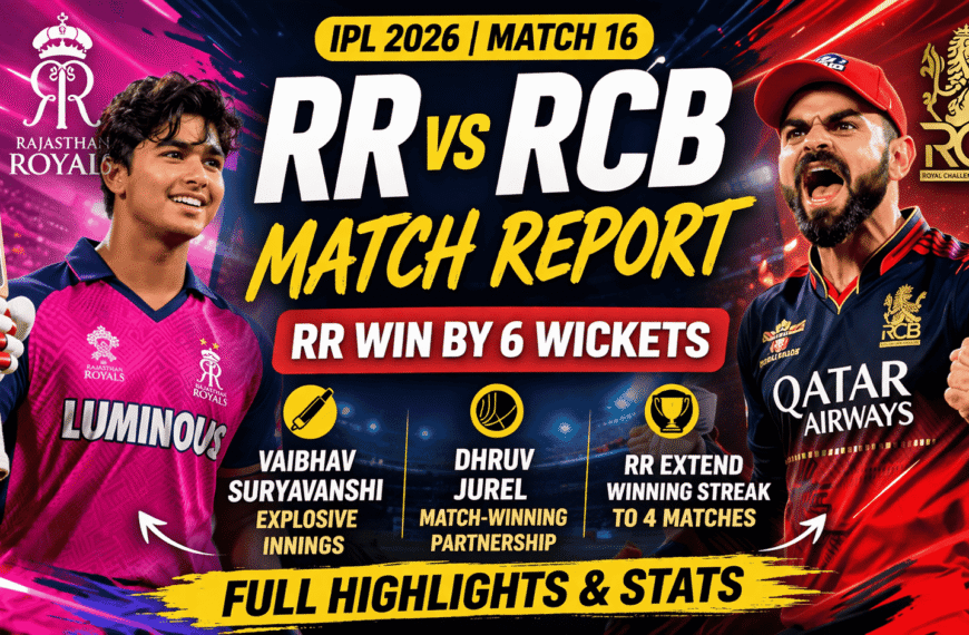 RR vs RCB Match 2026