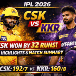 CSK vs KKR IPL 2026