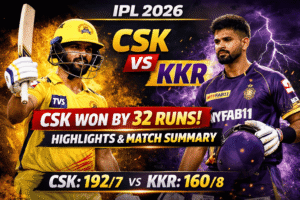 CSK vs KKR IPL 2026