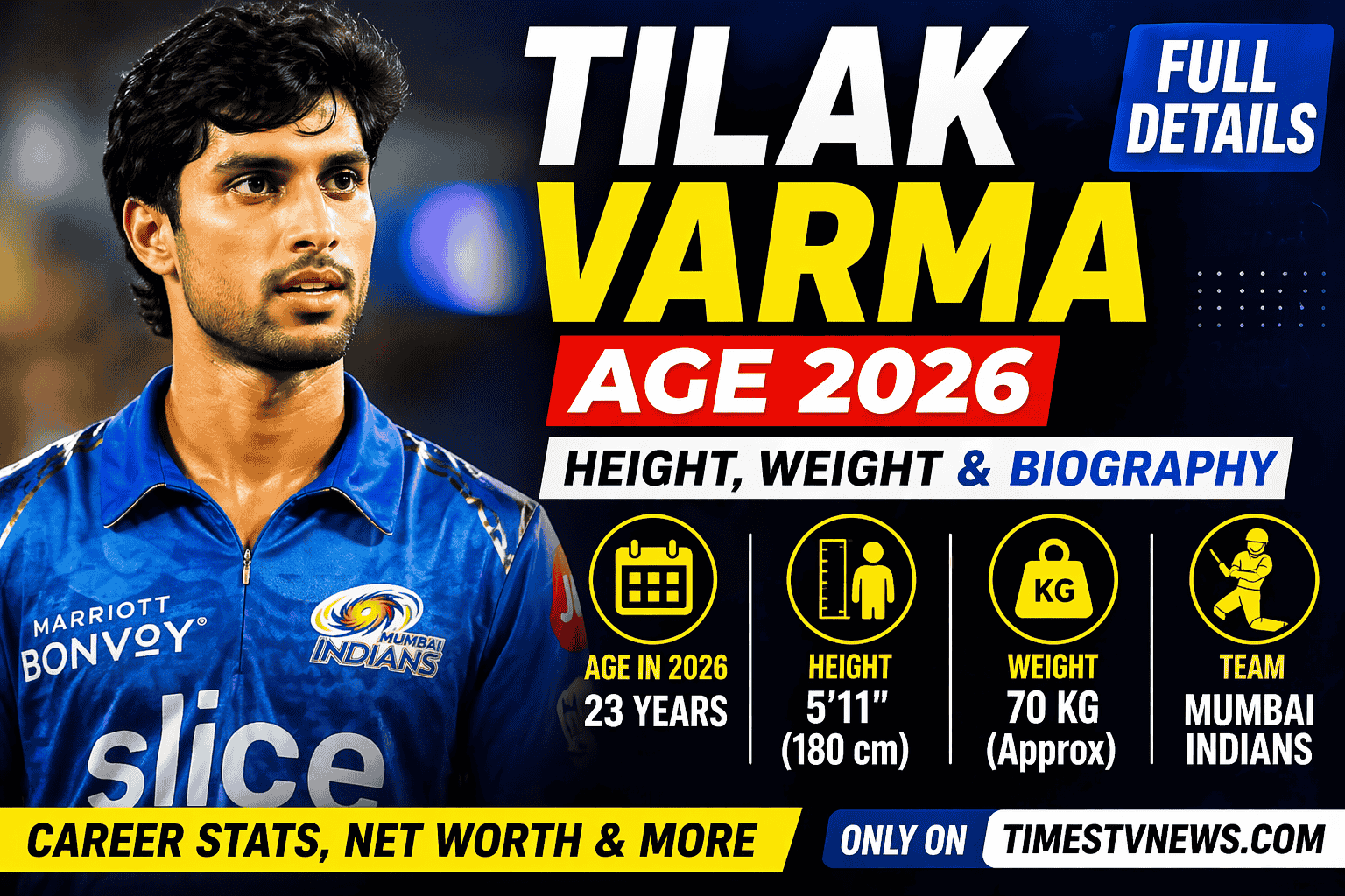 Tilak Varma Age 2026