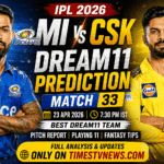 MI vs CSK Dream11 Prediction 2026