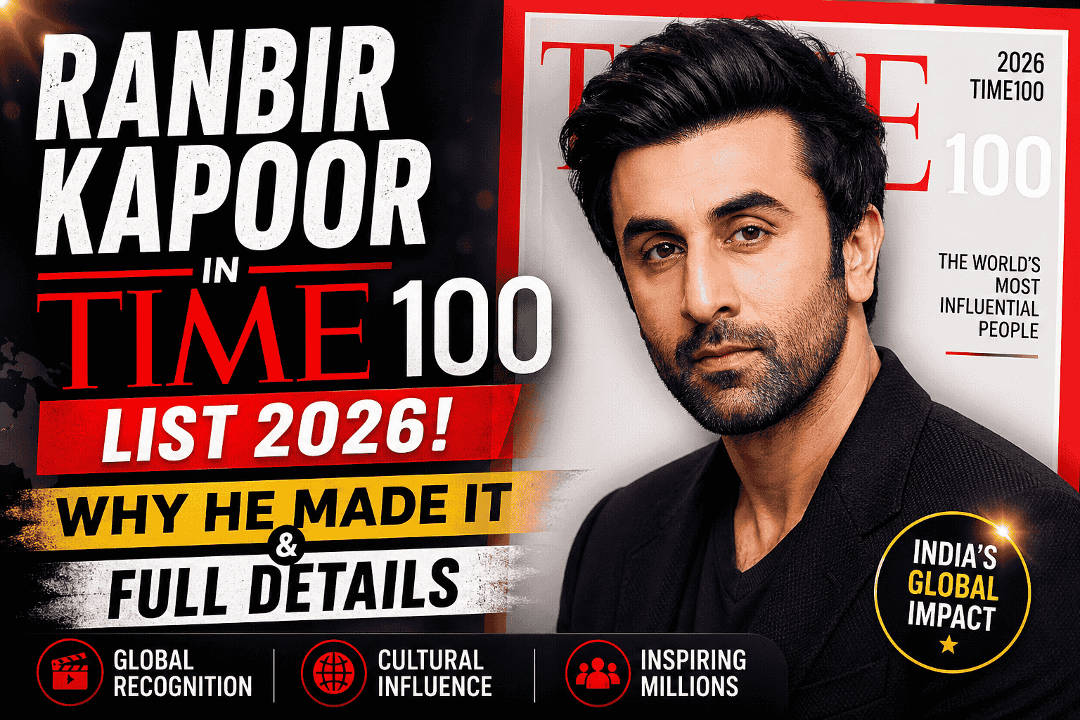 Ranbir Kapoor in TIME 100 List 2026