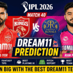 PBKS vs RR Dream11 Prediction Today Match 40 IPL 2026