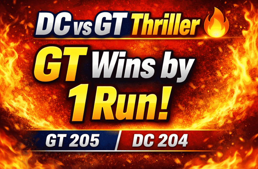 DC vs GT Match