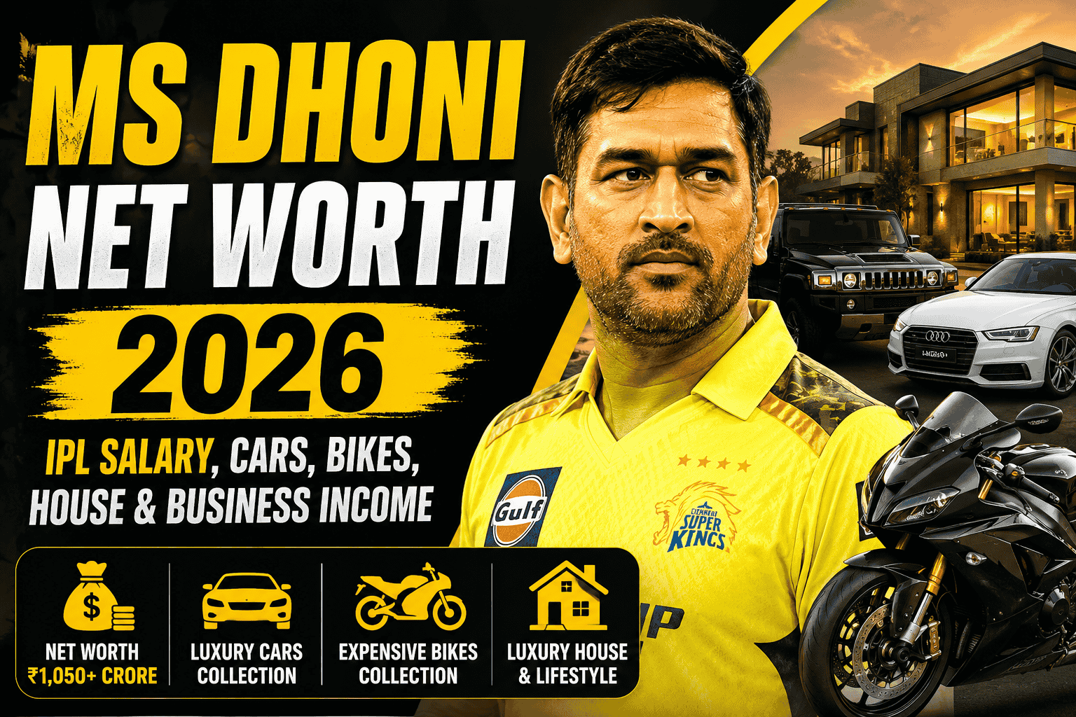 MS Dhoni Net Worth 2026