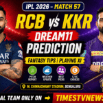 RCB vs KKR Dream11 Prediction