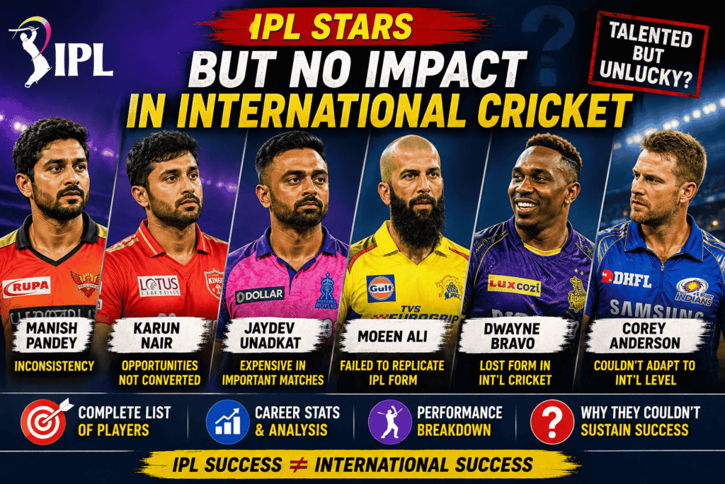 IPL Players Who Failed in International Cricket