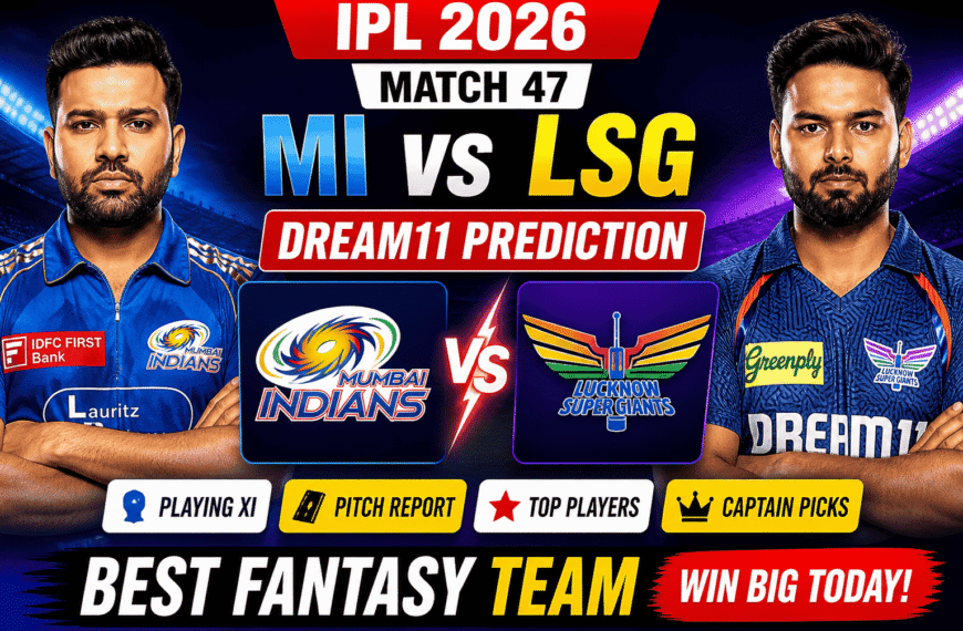MI vs LSG Dream11 Prediction Today