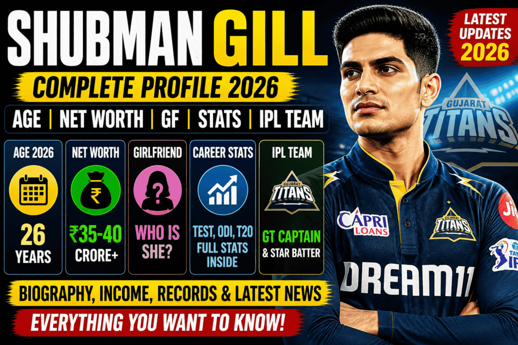 Shubman Gill Age 2026