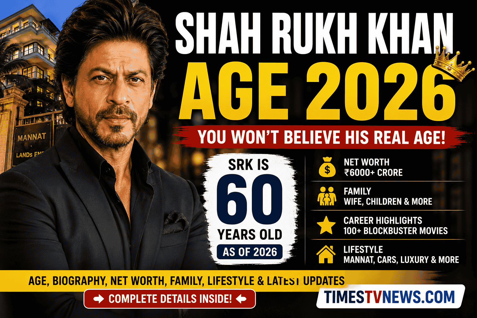 Shah Rukh Khan Age 2026